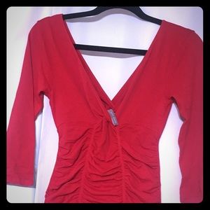 Red Long sleeve fitted top